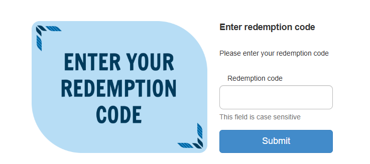 Redemption Code Location